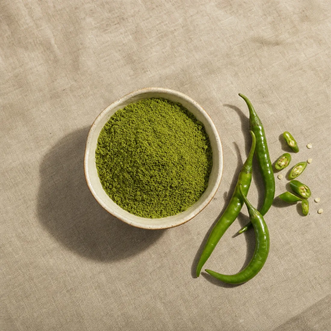 Green Chilli Powder dehydrated powder